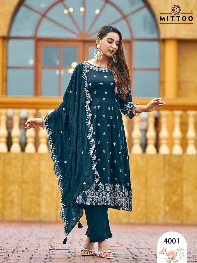 Tyohar By Mittoo Rayon Designer Kurti With Bottom Dupatta Wholesale Market In Surat
